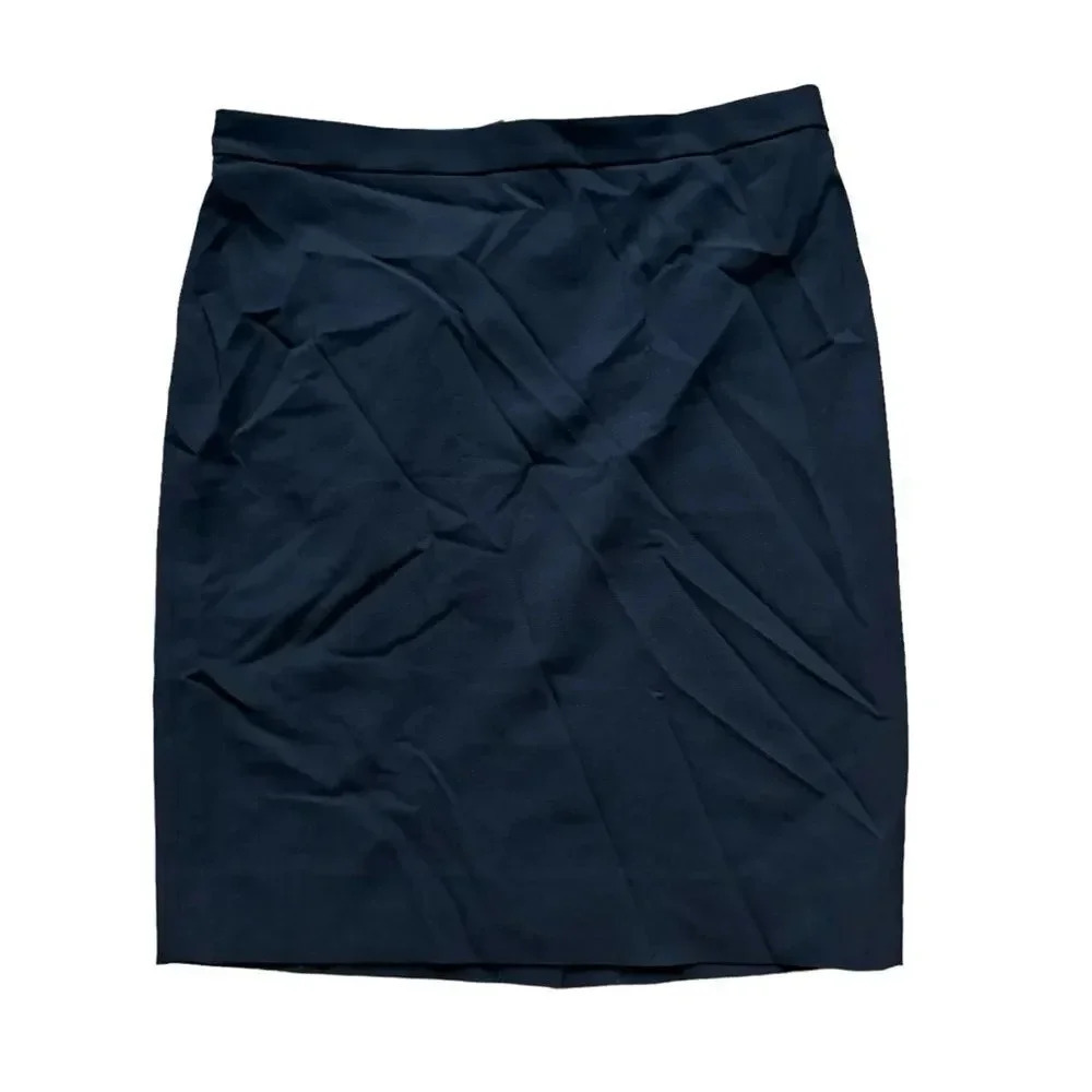 J Crew 365 No.2 Black Pencil Skirt Wool Knee length Classic Business Career 8
